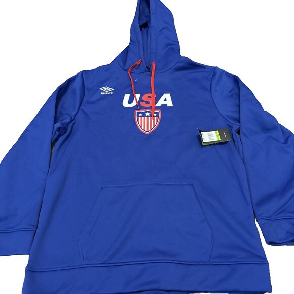 New Umbro USA National Soccer Team Men's Pull Over Hoodie Size L - Picture 1 of 10